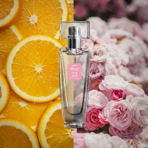 Kolekcja numeryczna, Perfumy, 30 ml, nr 22
 
 Jasny i czysty zapach, lekko upajający obfitością nut kwiatowych, cytrusowych i owocowych na tle korzennej słodyczy. Miękkie nuty paczuli i dębowego mchu doskonale uzupełniają i równoważą go. Dla silnych, rzeczowych i dynamicznych osobowości.

 RODZINA ZAPACHÓW: SZYPRY
Nuty głowy: pomarańcza bergamota, liczi
Nuty serca: róża, jaśmin, paczula
Nuty bazowe: wetyweria, wanilia burbońska, białe piżmo