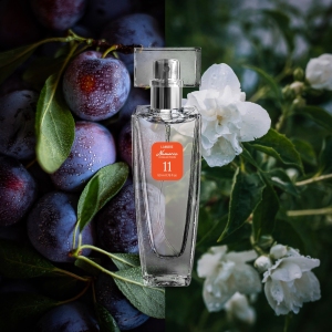 Woda perfumowana nr 11, 50 ml
 
 Lekki i nasycony jednocześnie, łączący w sobie skłaniającą do marzeń świeżość melona i brzoskwini z korzenną słodyczą karmelu na tle drzewnych odcieni szlachetnego sandałowca, zapach dla posiadającej własny styl, wyrazistej mieszkanki dużego miasta.
 
 Rodzina zapachów: orientalne

Nuty głowy: melon, śliwka, brzoskwinia
Nuty serca: jaśmin, karmel, wanilia
Nuty bazowe: sandałowiec, piżmo, ambra