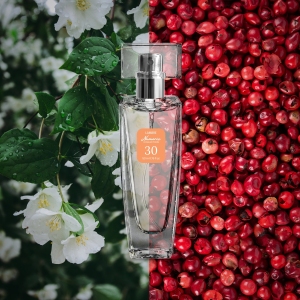 Woda perfumowana nr 30, 50 ml
 
 Owocowa świeżość w wyraźnym połączeniu z zapachami wiosennych hiacyntów na tle ciepłych zmysłowych nut piżma, ambry i czarodziejskiej paczuli. Jasny aromat młodości dla energicznej i dynamicznej kobiety.
 
 Rodzina zapachów: kwiatowo-owocowe

Nuty głowy: cedrat, różowy pieprz
Nuty serca: jaśmin, irys, paczula
Nuty bazowe: wetyweria, piżmo