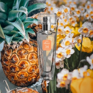 Kolekcja numeryczna, Woda perfumowana, 50 ml, nr 34
 
 Zapach, zawierający w sobie ducha szczęścia - w lekkiej mgiełce dojrzałych owoców czarujące nuty róży i jaśminu, sandałowca i nastrajającej do marzeń słodyczy wanilii. Niezwykły zapach dla kobiet posiadających własny styl, ekstrawaganckich.
 
 Rodzina zapachów: kwiatowo-owocowe

Nuty głowy: brzoskwinia, ananas, jeżyna, liczi, śliwa
Nuty serca: narcyz, jaśmin, róża, lilia, nagietek
Nuty bazowe: piżmo, wanilia, ambra, bób tonka, sandałowiec